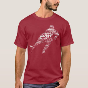 Typographic Hockey Languages T Shirt