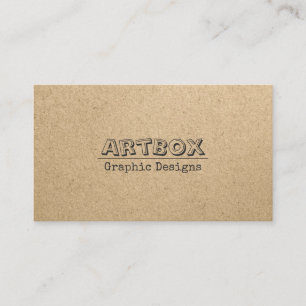 Typographic Kraft Paper Business Card