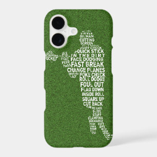 Typographic Lacrosse Player Phone Case
