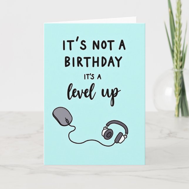 Typographic Level Up Card (Front)
