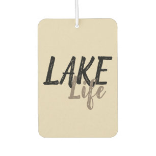 Typographic nautical LAKE LIFE   Car Air Freshener