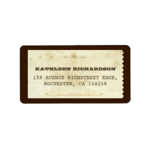typographic old address labels
