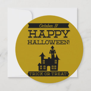Typographic retro Halloween Card