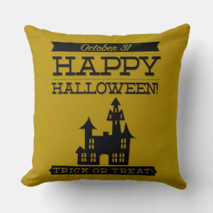 Typographic retro Halloween Cushion