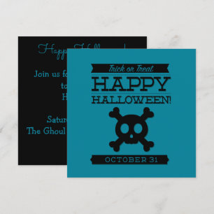 Typographic retro Halloween Invitation