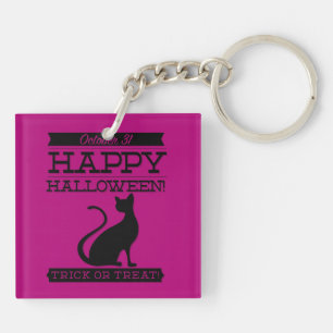 Typographic retro Halloween Key Ring