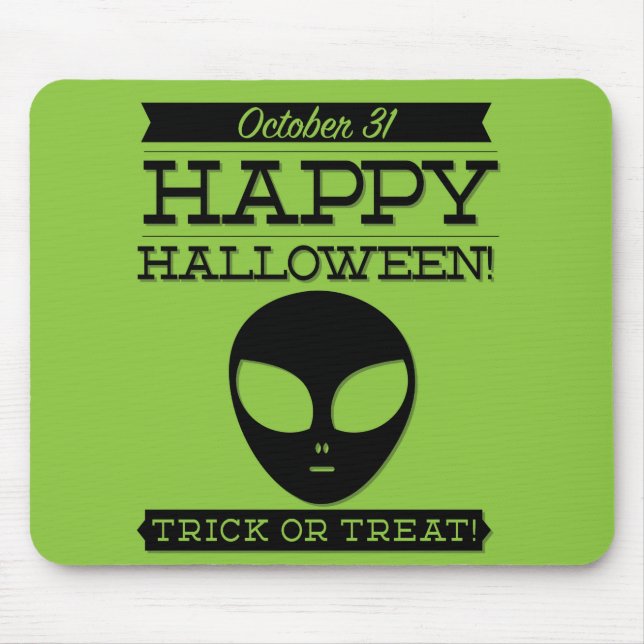 Typographic retro Halloween Mouse Pad (Front)