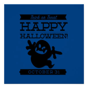 Typographic retro Halloween Poster