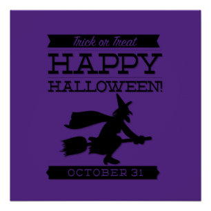 Typographic retro Halloween Poster