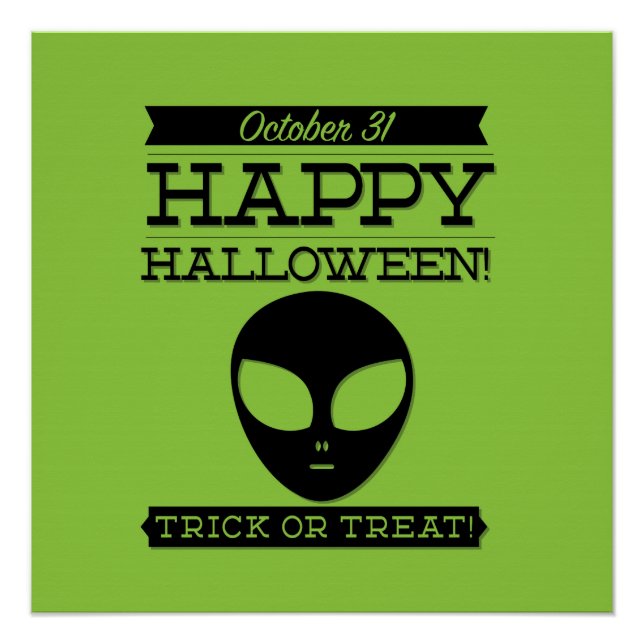 Typographic retro Halloween Poster (Front)