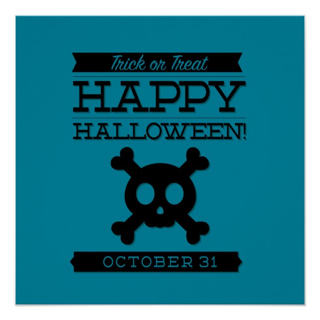 Typographic retro Halloween Poster (Front)