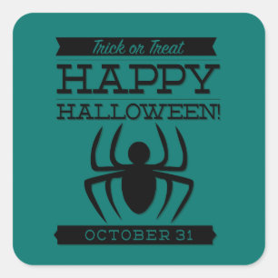 Typographic retro Halloween Square Sticker