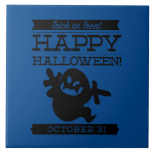 Typographic retro Halloween Tile