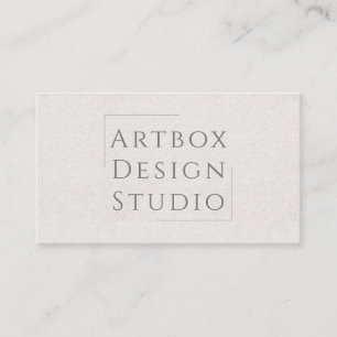 Typographic Rice Paper   Natural Business Card