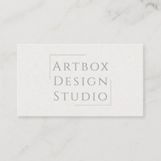 Typographic Rice Paper | White Business Card