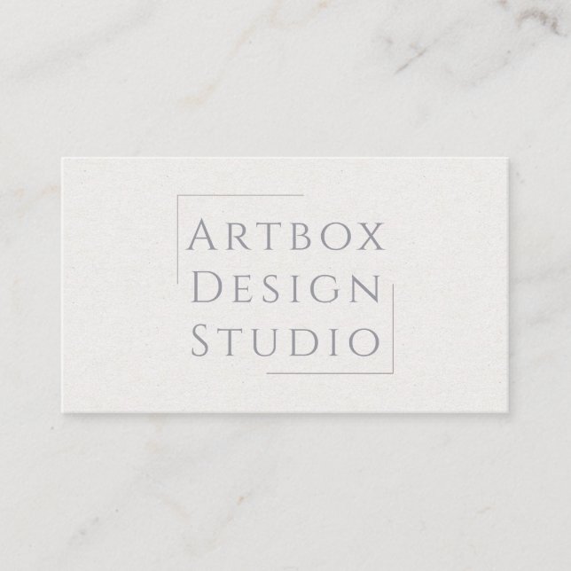Typographic Rice Paper | White Business Card (Front)