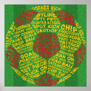 Typographic Soccer Ball Poster
