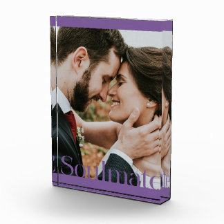 Typographic Soulmate Frame Design Photo Block