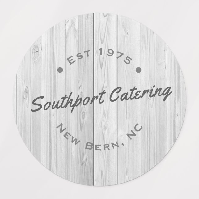 Typographic White Wood (Design 1)