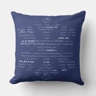Typographic Winter Phrases Cushion