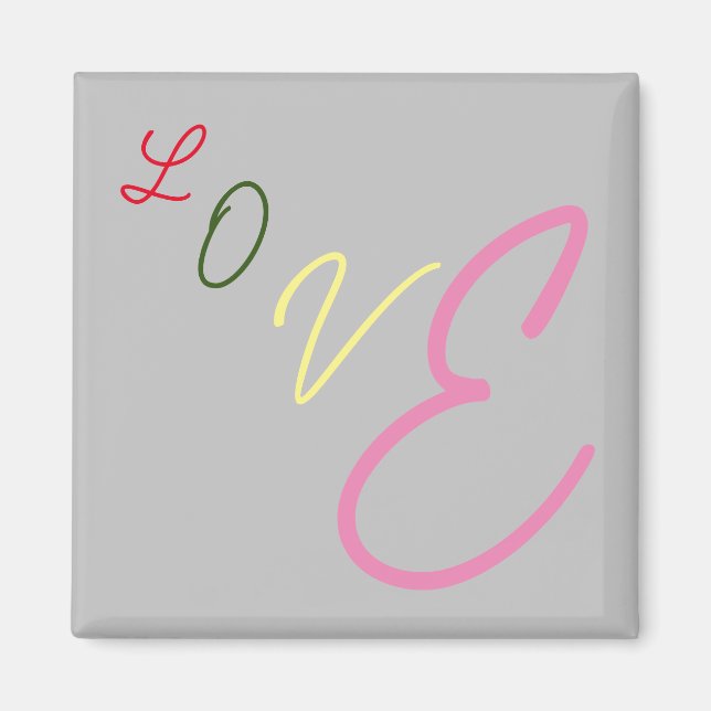 Typographical Love Magnet (Front)