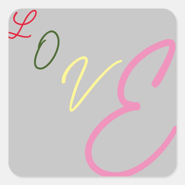Typographical Love Sticker (Front)