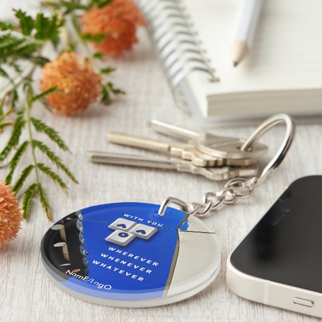 typography_1_with you_1 acrylic key ring (Front Right)