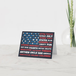 Typography 4th of July Party Greeting Card