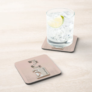 typography_5_wake me up before 6 hard plastic coaster