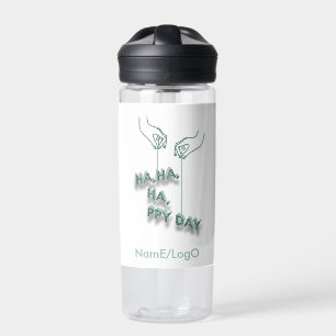 typography_7_ha,ha,ha,ppy day_2 water bottle