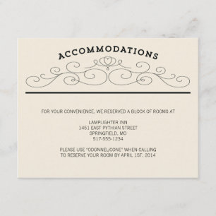 TYPOGRAPHY ACCOMMODATIONS ENCLOSURE CARD