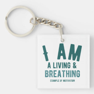 Typography Acrylic Keychain