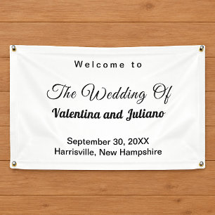 Typography-Based Black and White Wedding Banner
