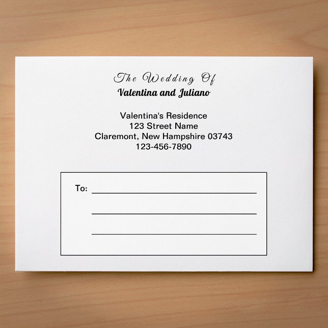 Typography-Based Black and White Wedding Envelope (Creator Uploaded)