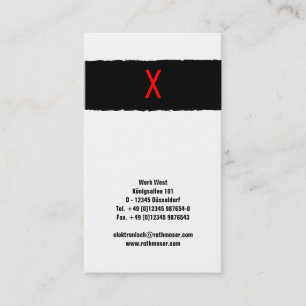 Typography based business card