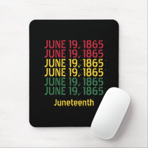 Typography Black History June 19 1865 Juneteenth Mouse Pad