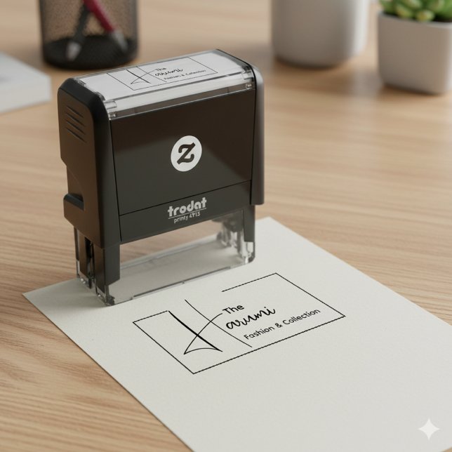 Typography Business Initial Minimal Fashion Logo Self-inking Stamp (Creator Uploaded)