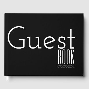 Typography business launch guest register CUSTOM 2 Guest Book