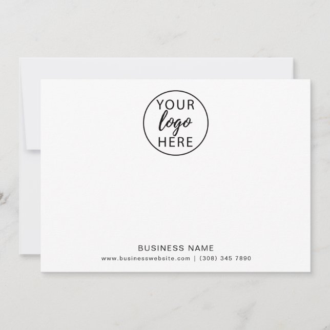 Typography Business Logo Thank You Card (Front)