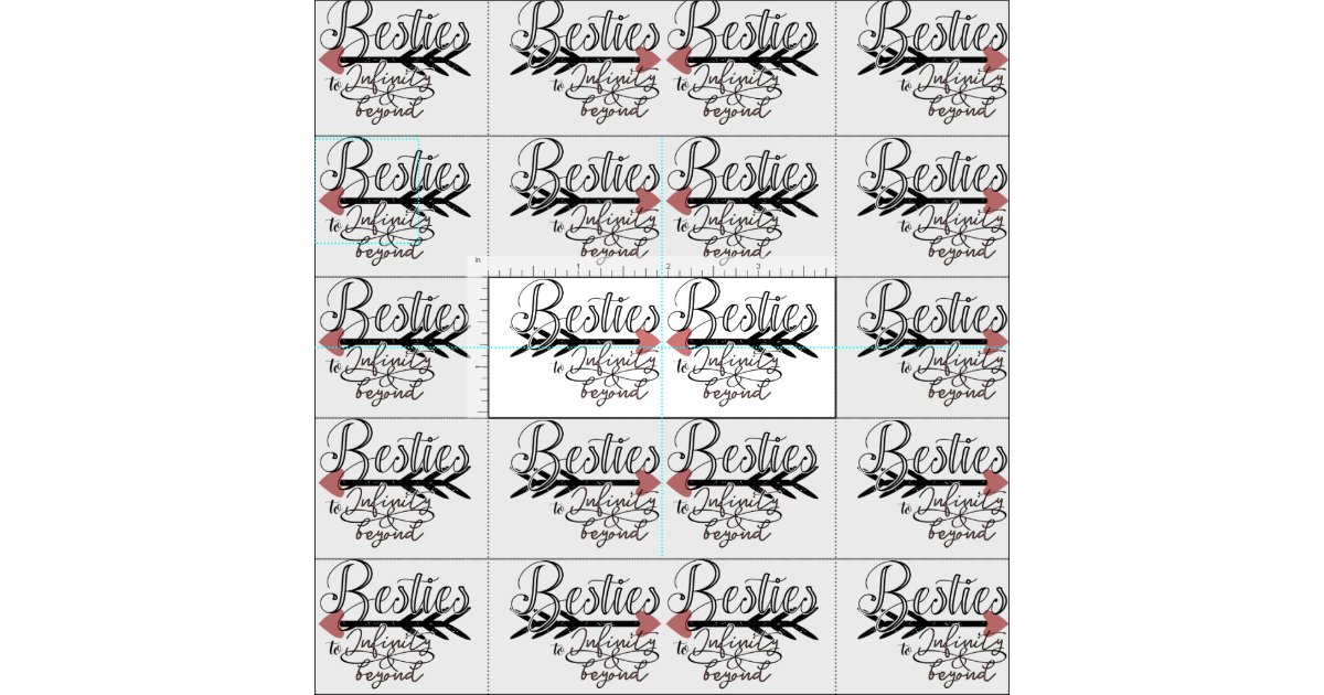 typography calligraphic pattern Best friends BFF Fabric | Zazzle