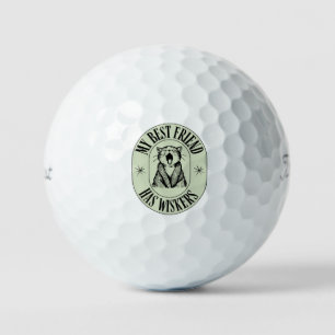 Typography Cat Lovers Pet Enthusiast Cat Dad's Golf Balls