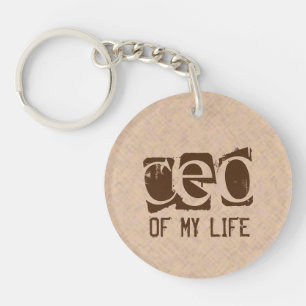 Typography CEO of My Life Key Ring