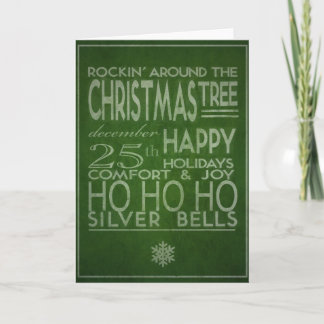 typography christmas card
