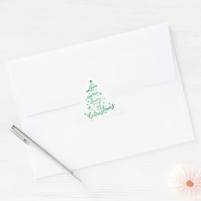 Typography Christmas Tree Envelope Seal Sticker (Envelope)