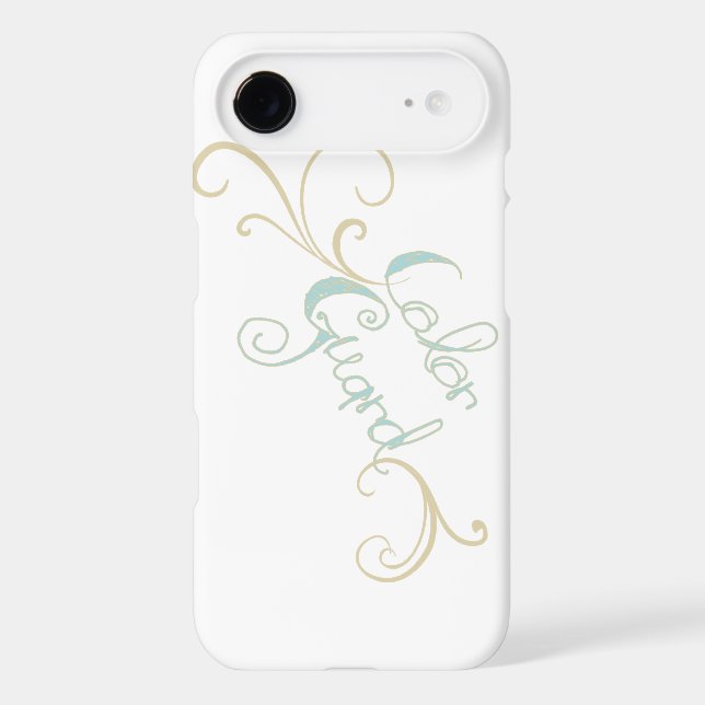 Typography Colour Guard with Swirls Design Case-Mate iPhone Case (Back)