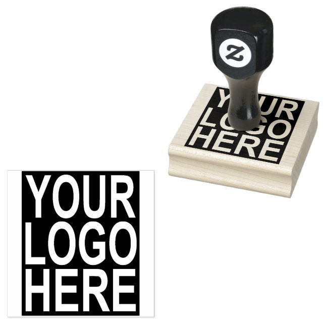Typography Custom Business Logo Rubber Stamp (Stamped)