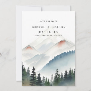 Typography Digital Mountain Save The Date