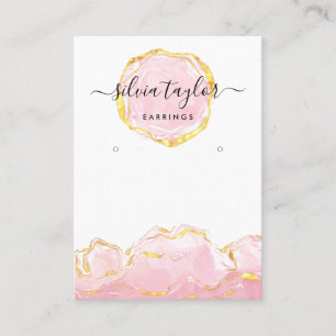 Typography earrings display holder  jewellery blus business card