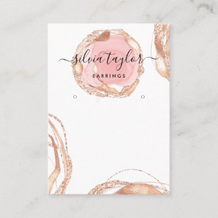 Typography earrings display holder  jewellery blus business card