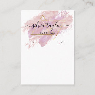 Typography earrings display holder jewellery busi business card